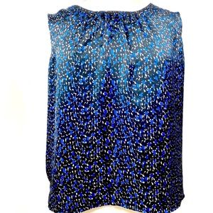 Talbots Black and blue top XL